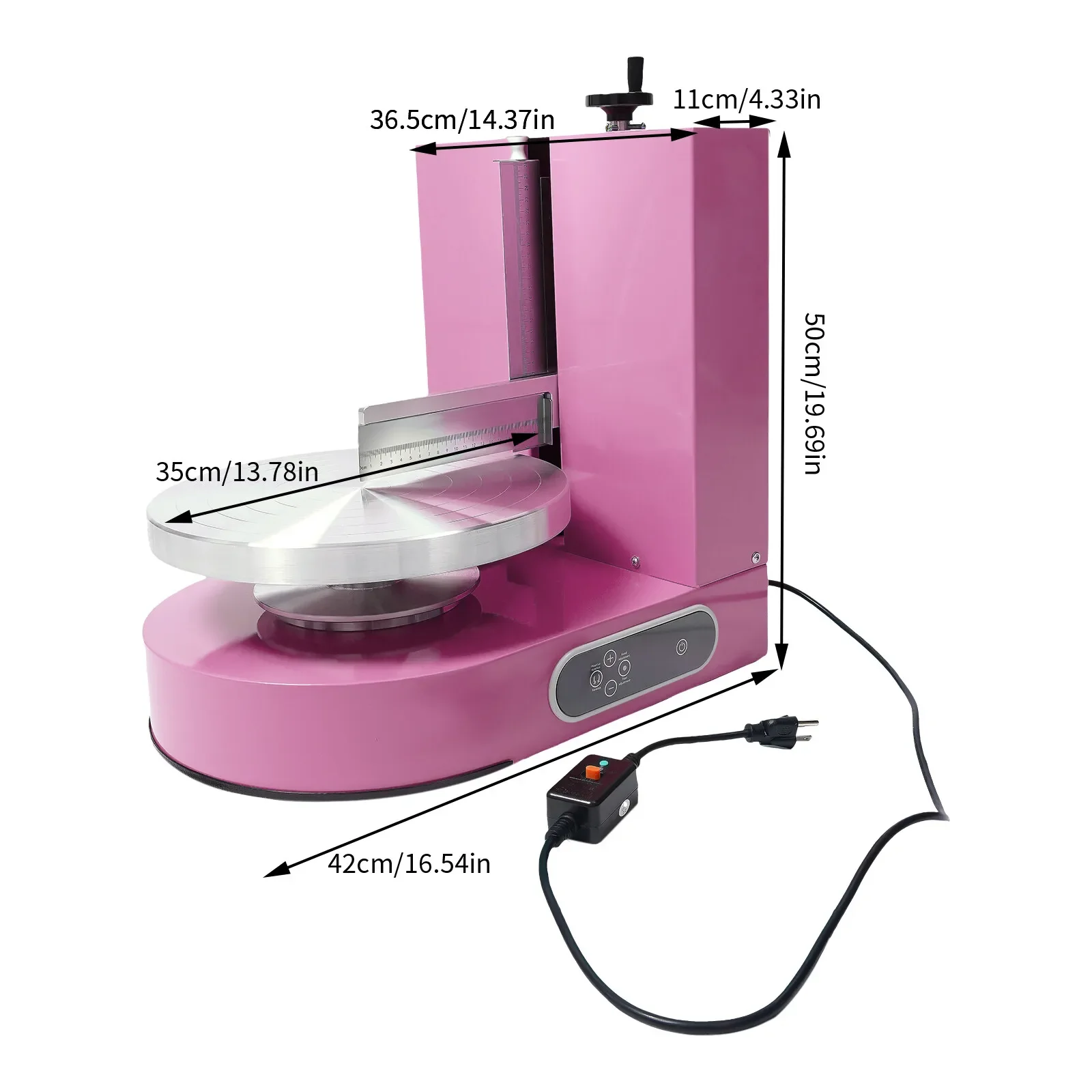 آلة تزيين الكيك القابلة للتعديل شاشة LCD كريم مفرشة 200 وات 320 دورة في الدقيقة لكعك عيد الميلاد