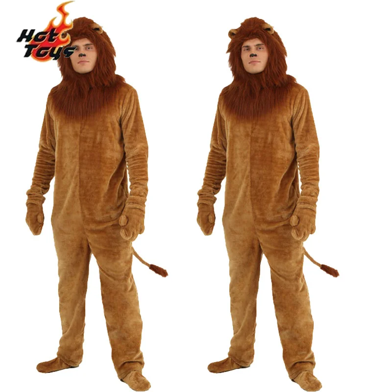 Lion King Costume Kids Adult Animal Halloween Carnival Party Furry Cosplay Costume Baby Child Fancy Movie Role Play Jumpsuit