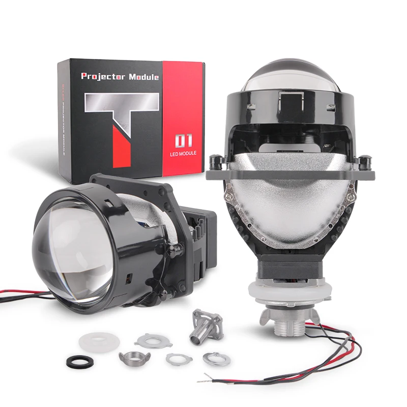 

High Power 3.0 LED Bi Projector Car Headlights Non-Destructive Lens for 9005 9006 H7 H4 12V with 6000k Color Temperature