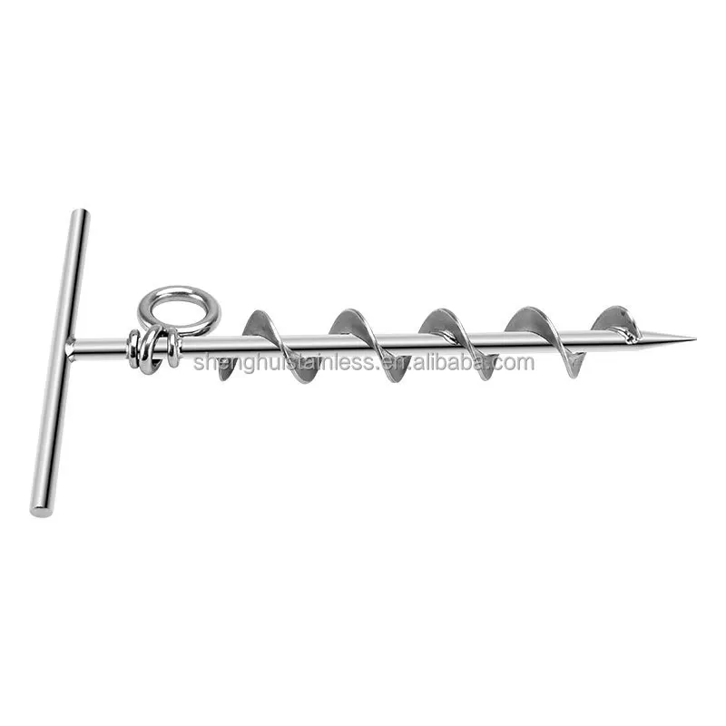 13.5 Inch Heavy Duty Bearing Earth Ground Anchor Tent Tie-Down Auger Stake with Drill Swing Set New