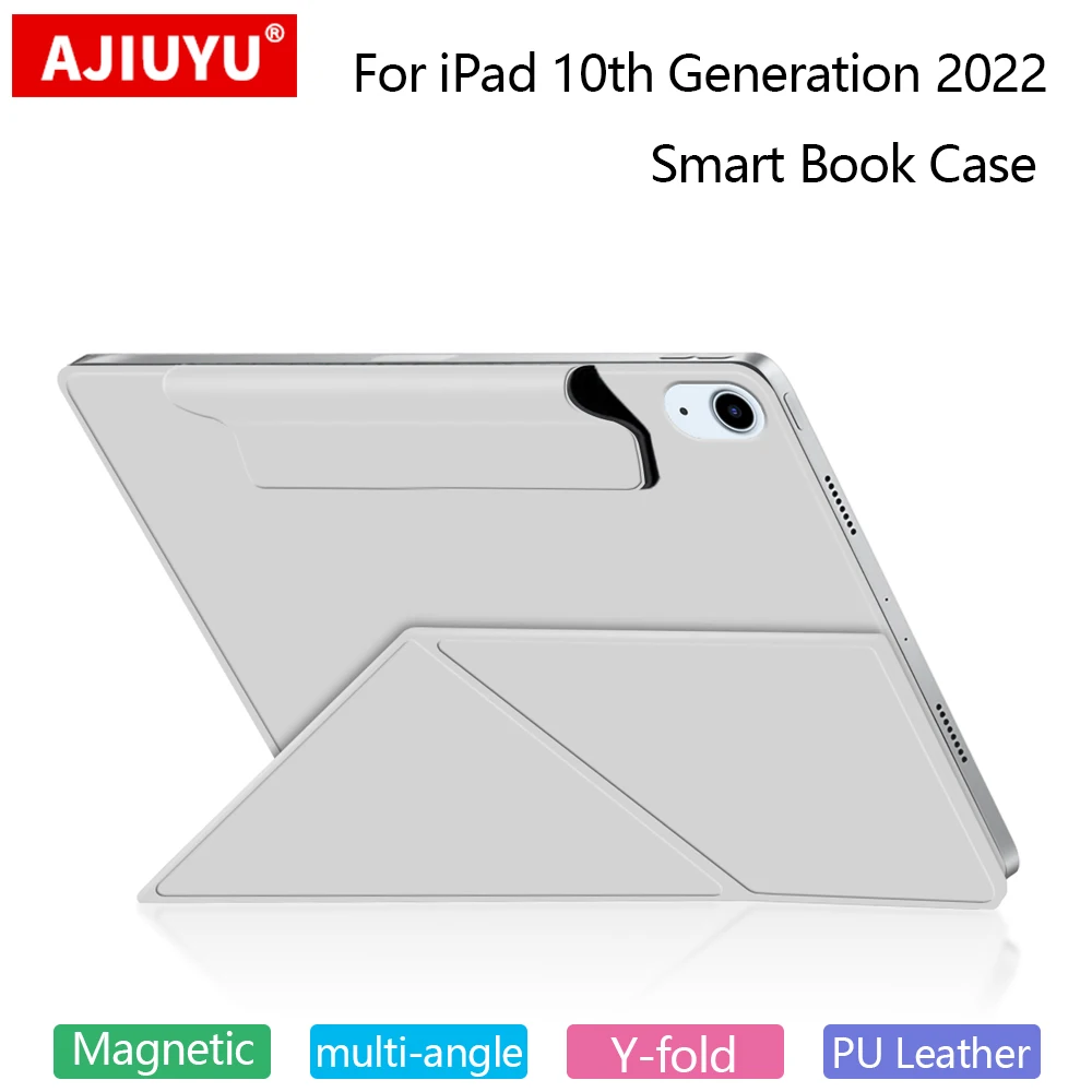 Magnetic Case For iPad 10 2022 10th Generation 10.9 Inch Tablet Protective Cover For iPad 10th Gen Y-Folding Smart Book Case