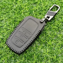 Leather Car Key Case Cover For Toyota Corolla SE 2023 Camry 50 55 TLC200 Yaris Land Cruiser Prado150 RAV4 Venza SIENNA