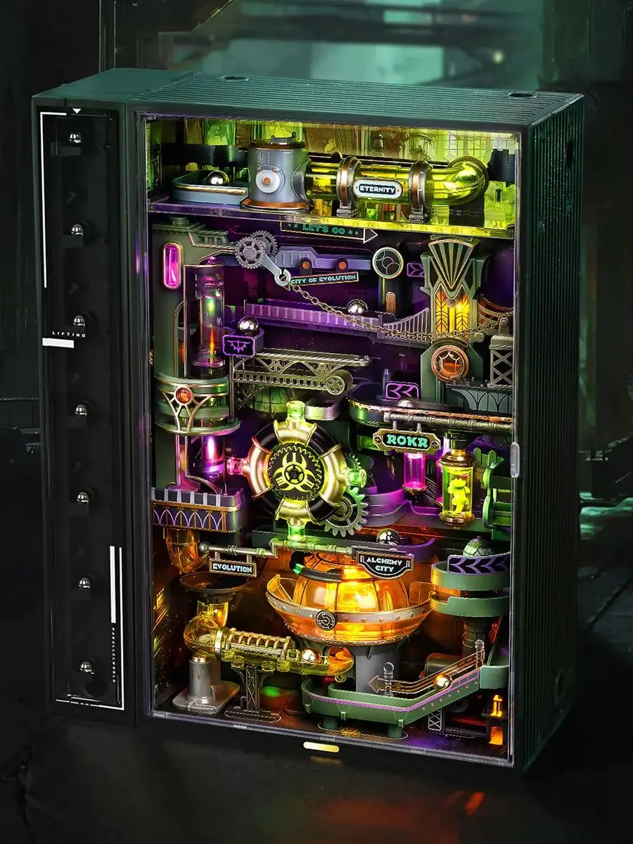 ROBOTIME ROKR Alchemy City Marble Run Infinite Loop Parallel World Series STEM Toy Ultimate Cadeau de Noël pour les garçons collectionneurs