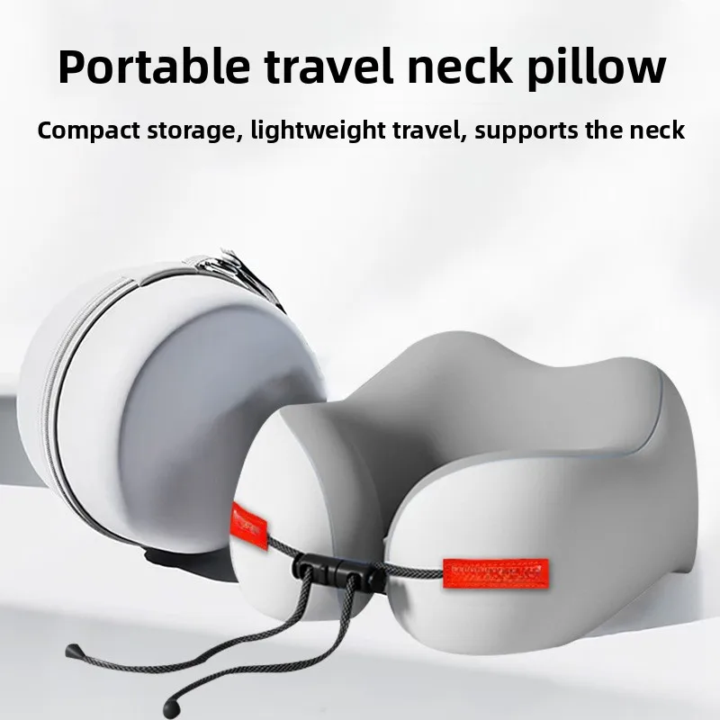 Memory-Schaum U-förmiges Reisekissen Tragbare Nackenstütze für Flugzeugreisen Seitenschläfer