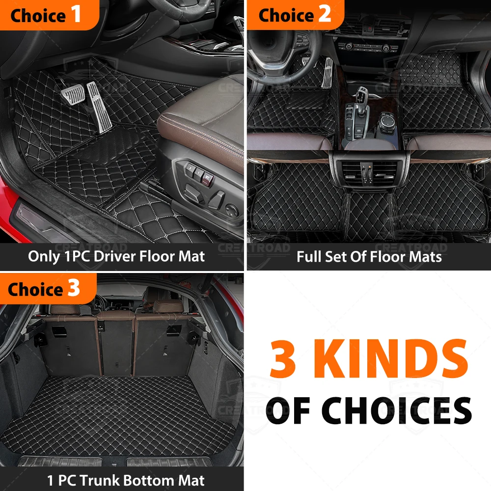 Car Floor Mats For Honda CRV 2007 2008 2009 2010 2011 Custom Foot Pads Automobile Carpet Cover interior accessories