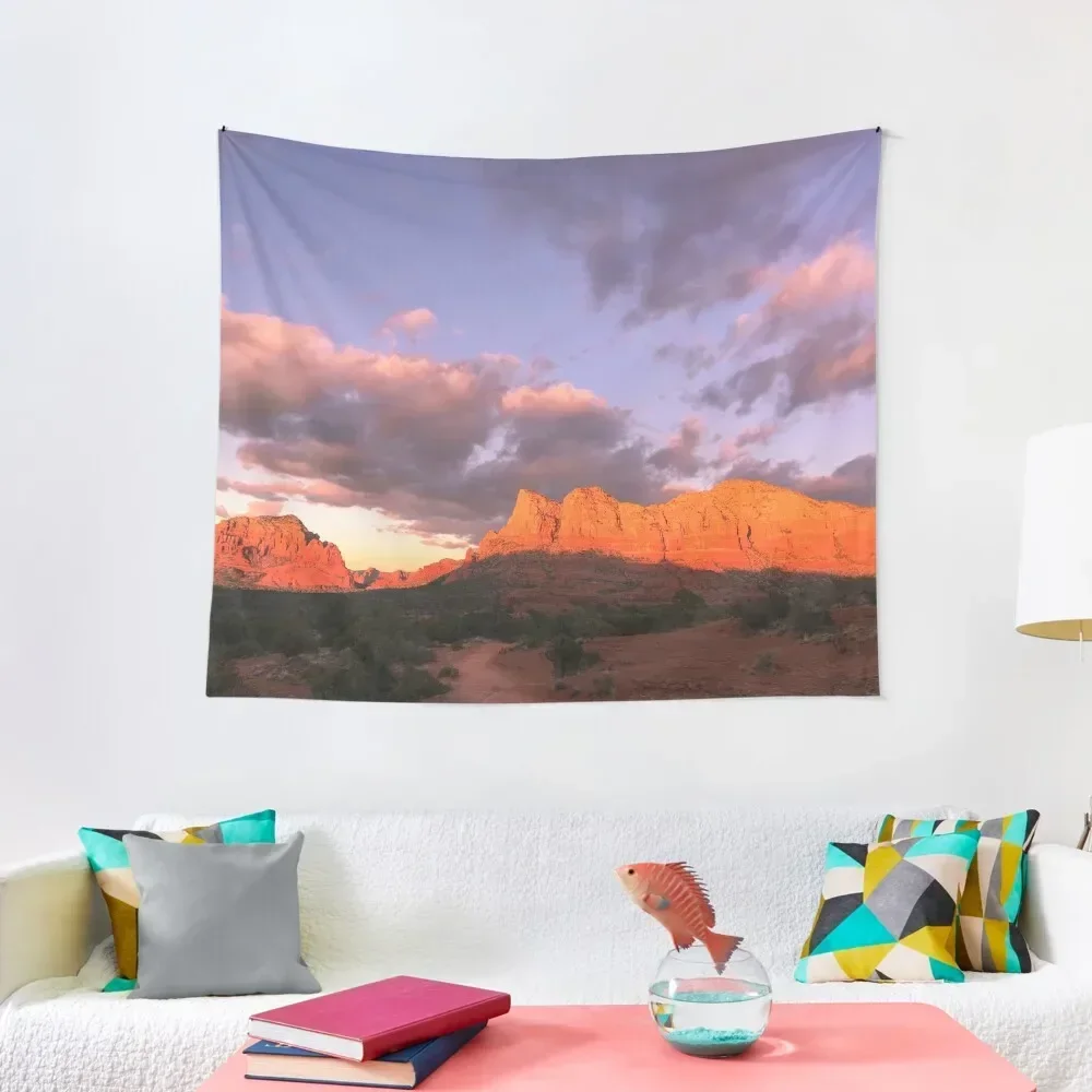 

Sunset over sedona Tapestry Tapete For The Wall Custom Wall Decorations Wall Hangings Decoration Tapestry