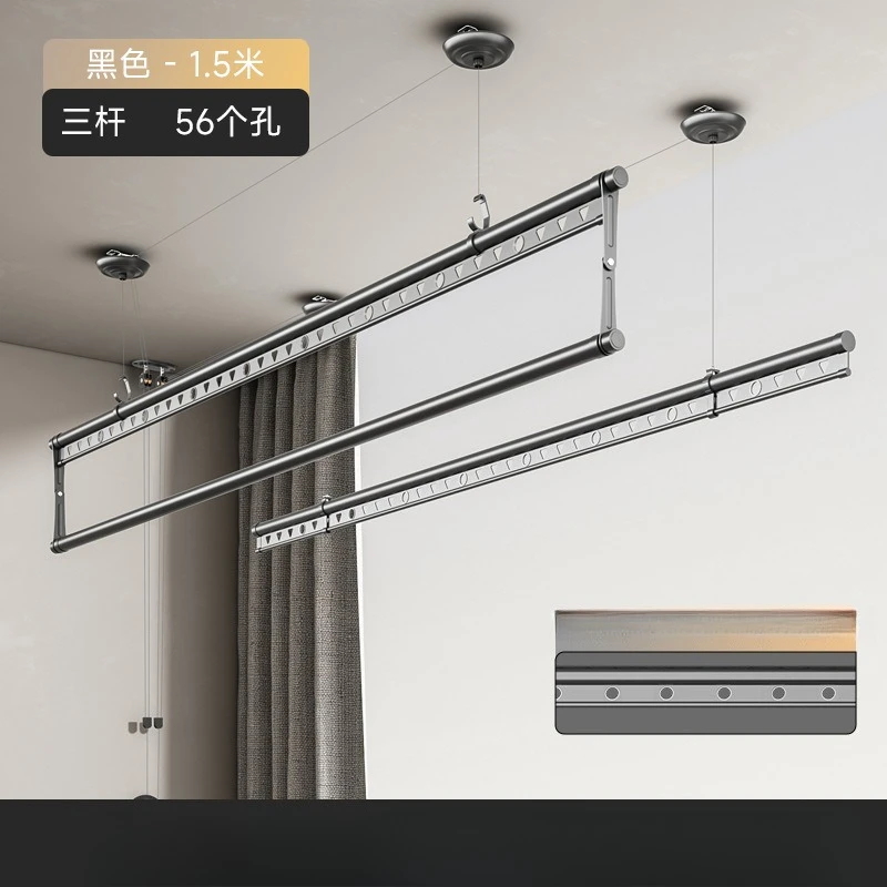 Handlift-Wäscheständer, Balkon, Haushalt, multifunktionaler Doppelstangen-Quiltständer