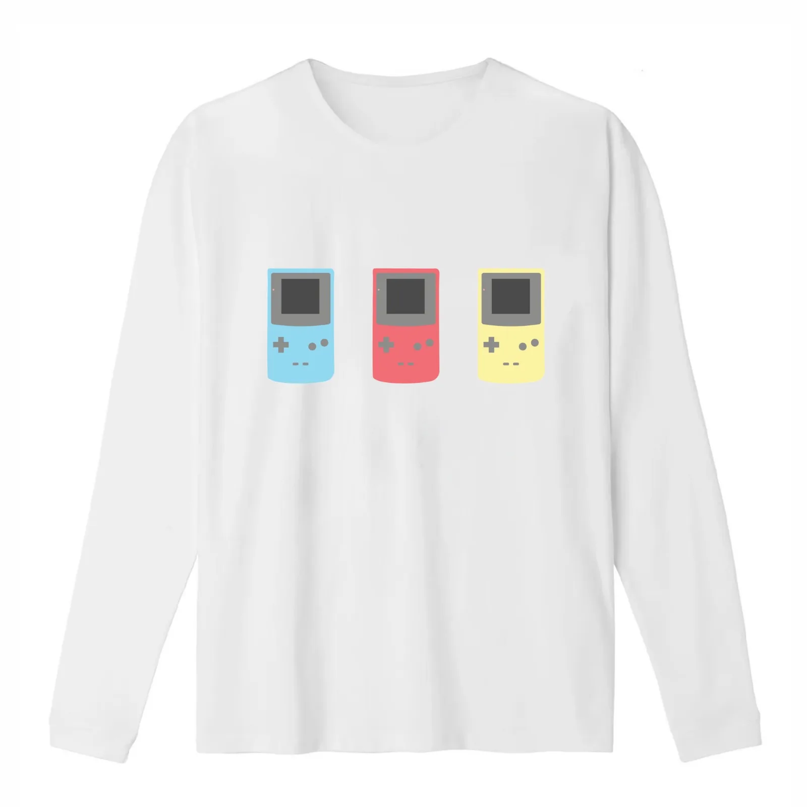 Gameboy Colors - Blue Red Yellow T-Shirt Summer Casual Cotton Tee Oversized Streetwear Tops Vintage Graphic Print