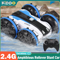 4WD RC Car Amphibious Waterproof Rollover Stunt Remote Control Car 360 Spins Remote Control Off Road Car 2.4G Toy for Kids