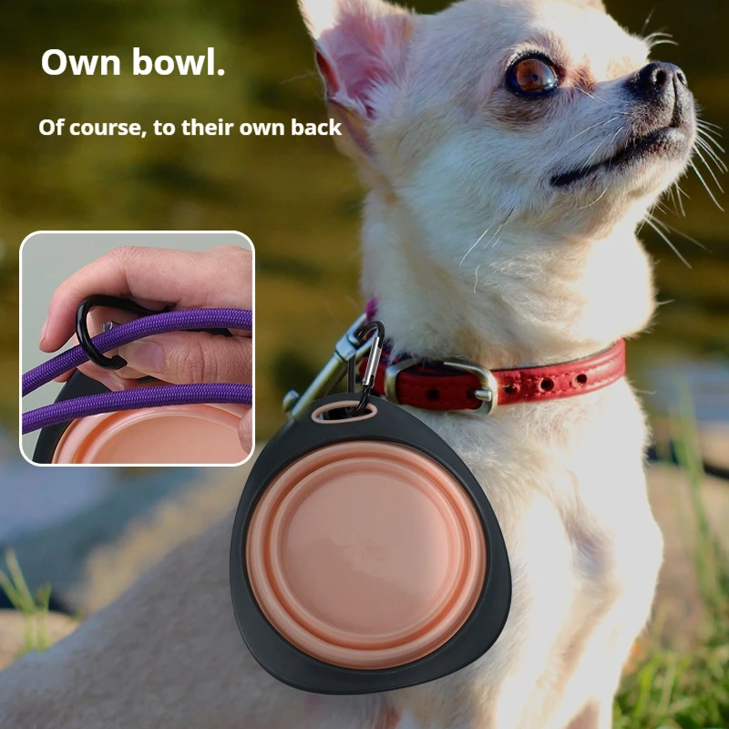 Portable Folding Bowl Dog Food Utensils Outdoor Walking Dog Food Bowl Universal Pet Bowl for Dogs and Cats