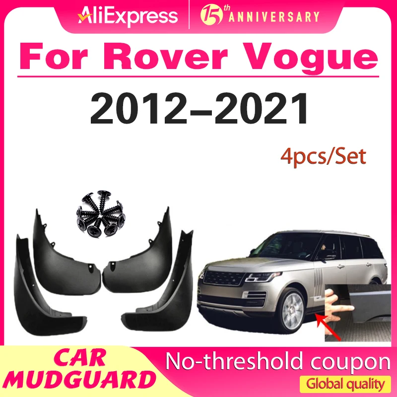 4X Mudflaps Mud Flap Front&Rear Mudguard Splash Fender Protector For Land Rover Range Rove Vogue L405 2012-2021 Car Accessories