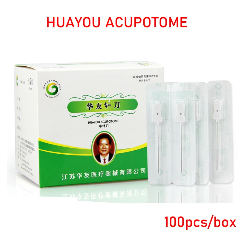 

100 Pieces Disposable Huayou Acupotome Knife Needle Sharp Painless Needle Scalpel Therapy Sterile acupuncture Needles