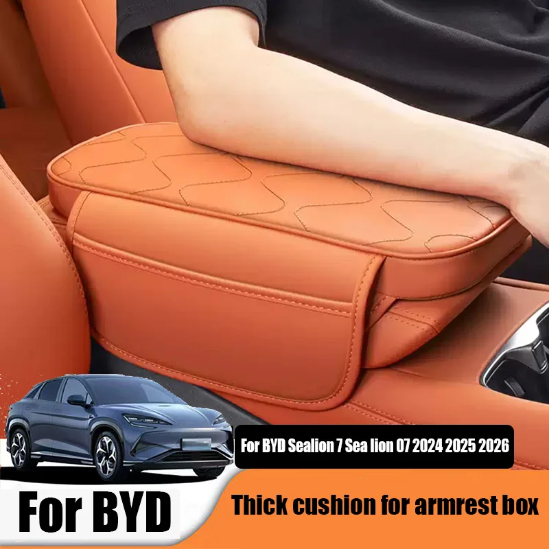 

for BYD Sealion 7 Sea lion 07 EV 2024 2025 Thickened cushion for car center console armrest box for comfortable driving