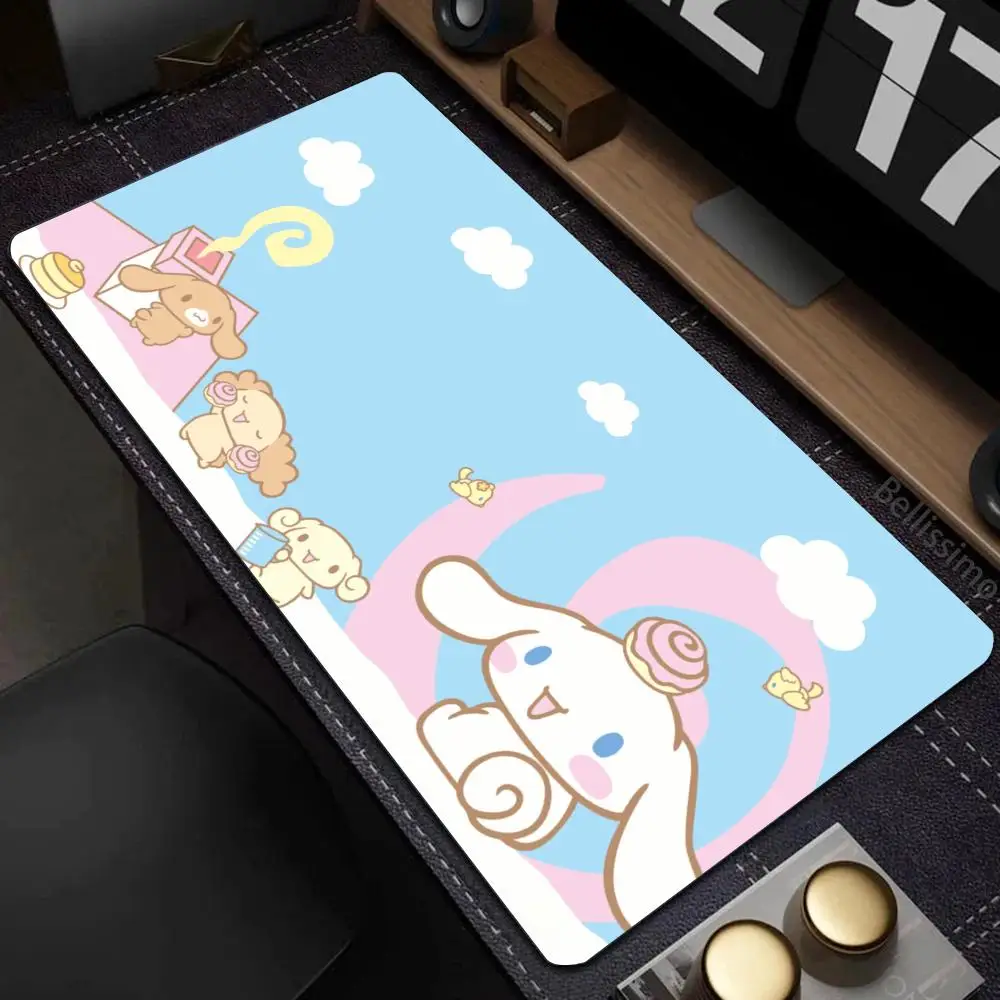 Kawaii Mouse Pad C-Cinnamoroll Mouse pad Laptop Anime Gamer Cabinet Keyboard Cute Cartoon Desk Mat PC Gaming Mousepad XXL