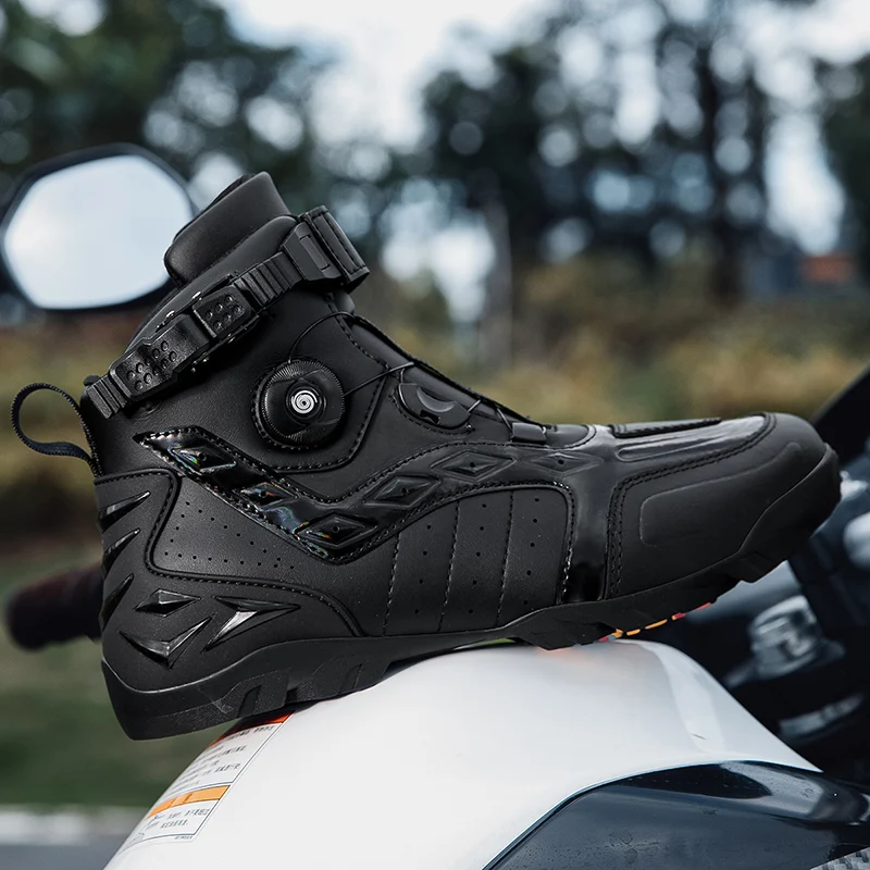New season leisure professional protective riding boots unisex anti slip comfortable breathable off-road motorcycle riding shoes