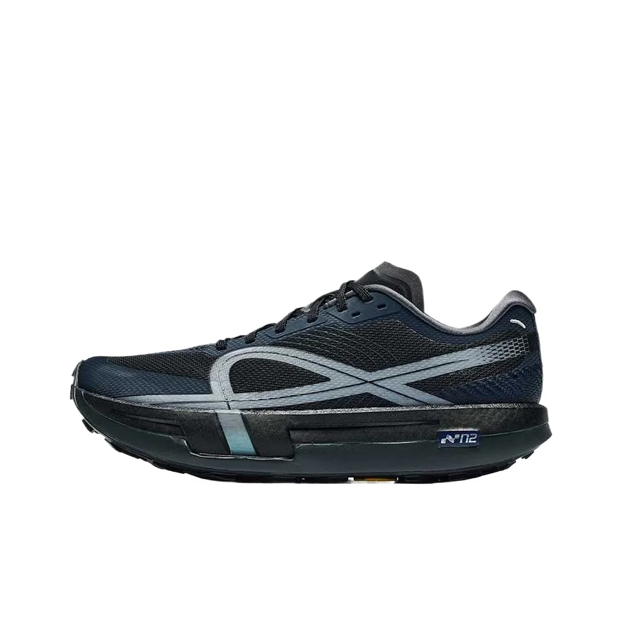 ANTA Champion Falcon Speed Running Shoes Men's Low Top Basic Black/Cool Gray 112635506A-3