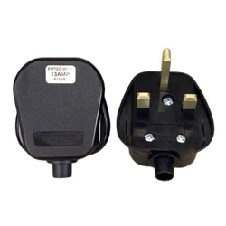 UK Male Replacement Rewireable 3Pin Type G Plug Electric Outlets Schuko British  Power Adapter Extension Cord Connector Plug