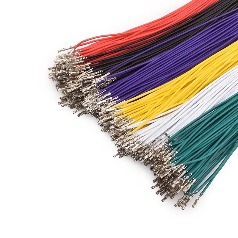 1000pcs/lot XH2.54 Terminal Wire Copper Core Single Head 10CM 20CM 30CM 10 Colors Available Mix Color Acceptable