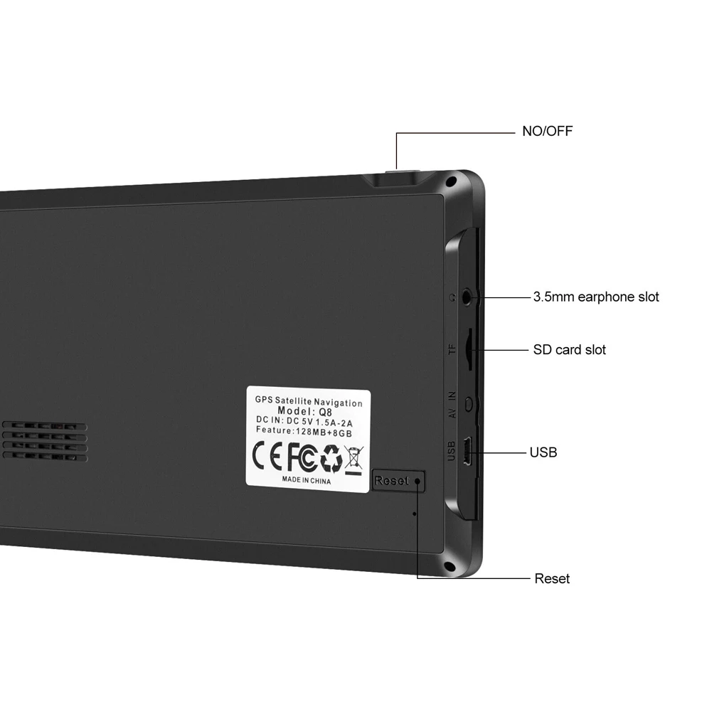 5/7 في HD سيارة نظام ملاحة GPS شاشة تعمل باللمس نظام الملاحة أستراليا أمريكا الشمالية أوروبا خريطة المحمولة الملاح تذكير صوتي #3