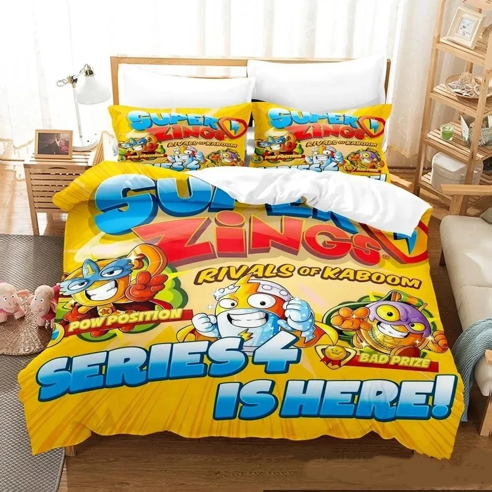 3D Print Super Zings Bedding Set Boys Girls Twin Queen King Size Duvet Cover Pillowcase Bed boys Adult Home Textileextile