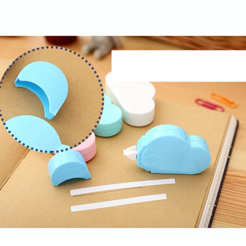 

4Pcs Correction Tape Cloud Shape Smooth Cover School Office Supplies Students Stationery Random Color