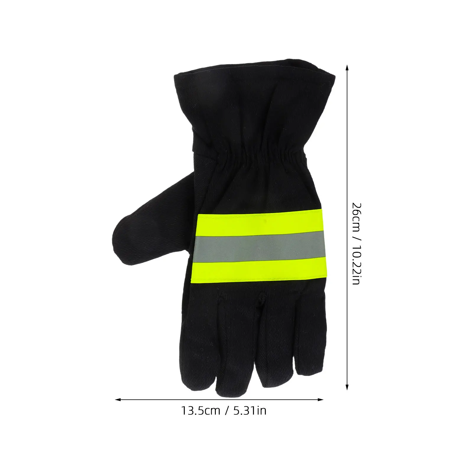 1Pair Flame Resistant Firefighting Gloves High Heat Insulated Thermal Protection Gloves for Firefighters Welding Extrication
