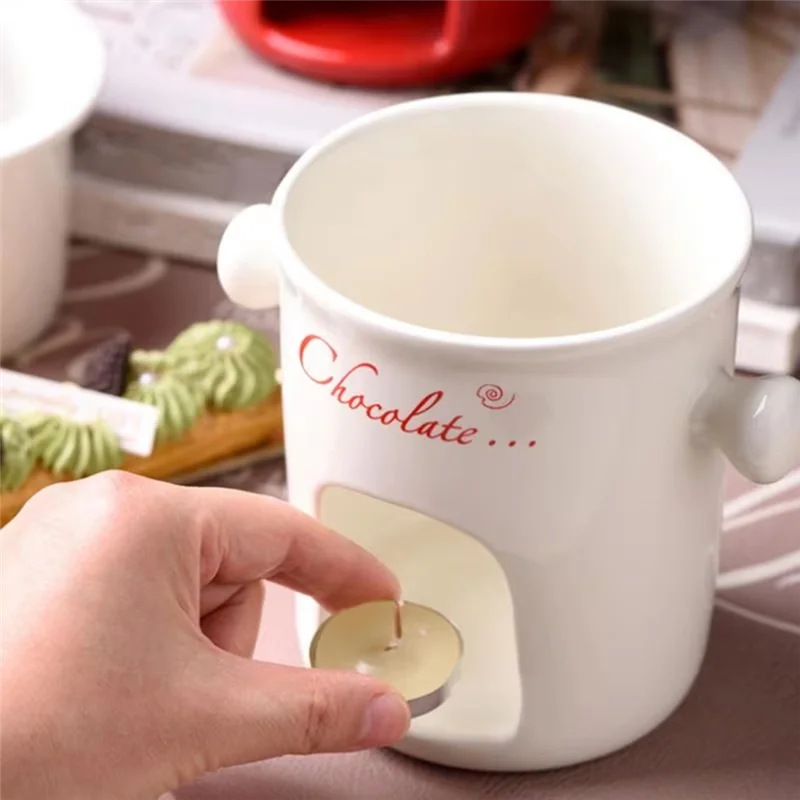 

IALJ-Fondue Mug Chocolate Melting Fondue Pot Chocolate Fondue Mugs Snack Candy Chocolate Melter Pot