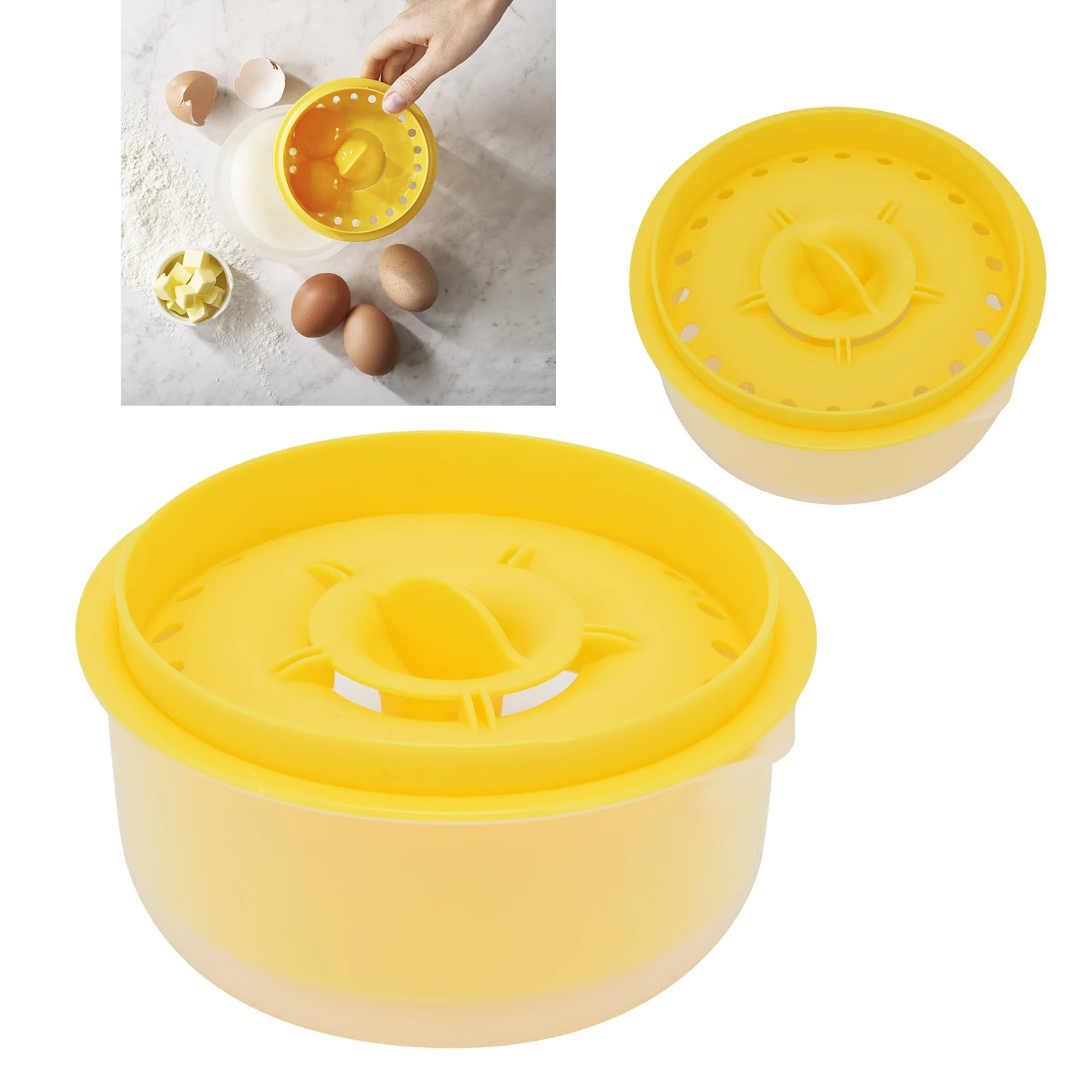 Egg Yolk Separator And Clear Kitchen Gadgets Egg Separator Baking Tools Large Capacity Kitchen Accessories