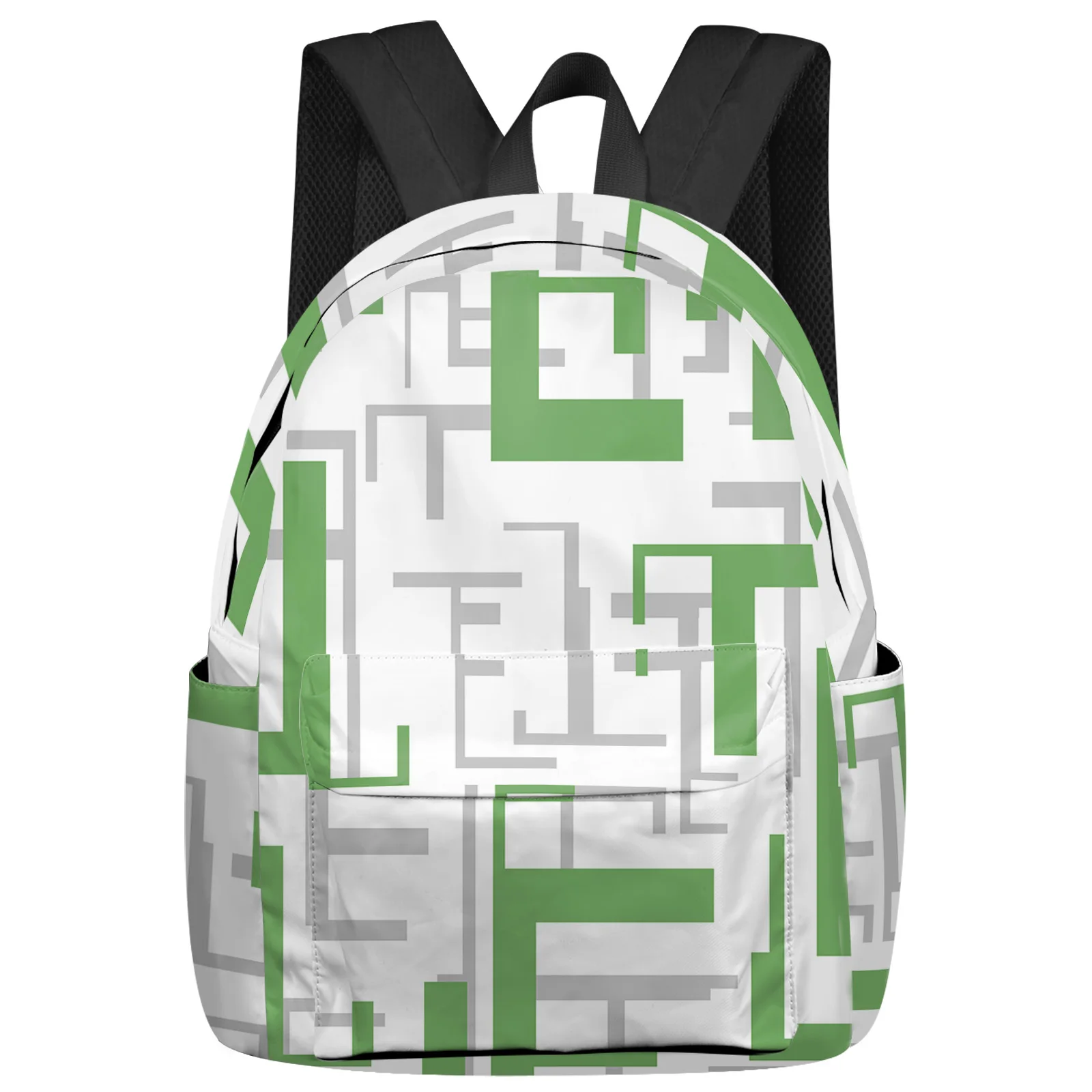 

Modern Art Geometry Green Grey Feminina Backpacks Teenagers Student School Bags Laptop Backpack Men Women Female Travel Mochila