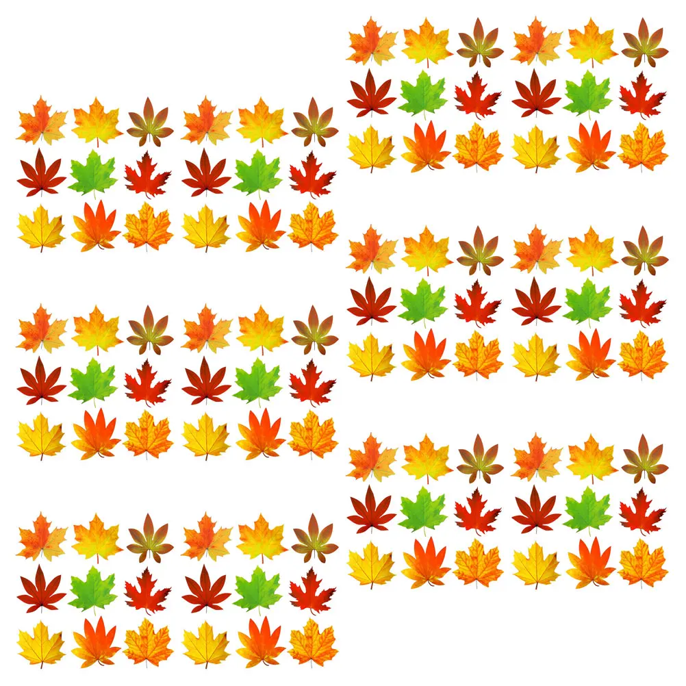 

135 Pcs Maple Leaf Decors Fall Cutouts Happy Thanksgiving Decorations