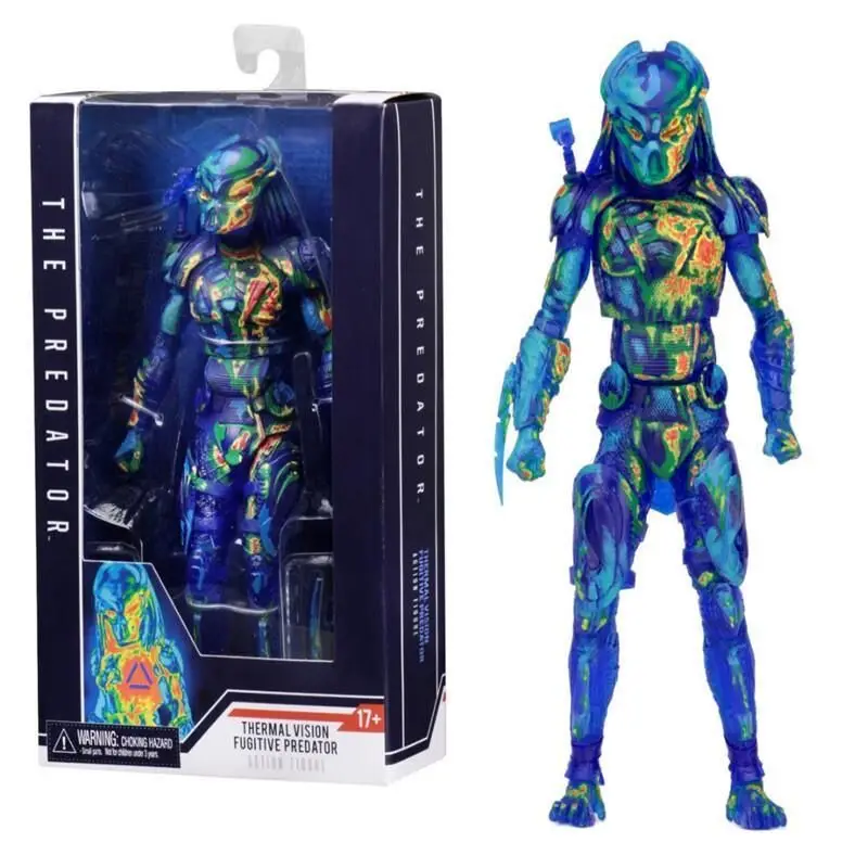 NECA Predator figura fugitiva extraterrestres vs depredadores visión térmica figura de acción predador fugitivo juguetes de mode - view 3