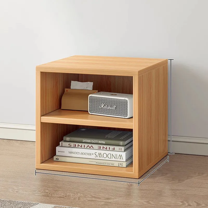 

Japanese-style bedroom bedside small bookcase wooden square grid locker floor low cabinet free combination lattice cabinet