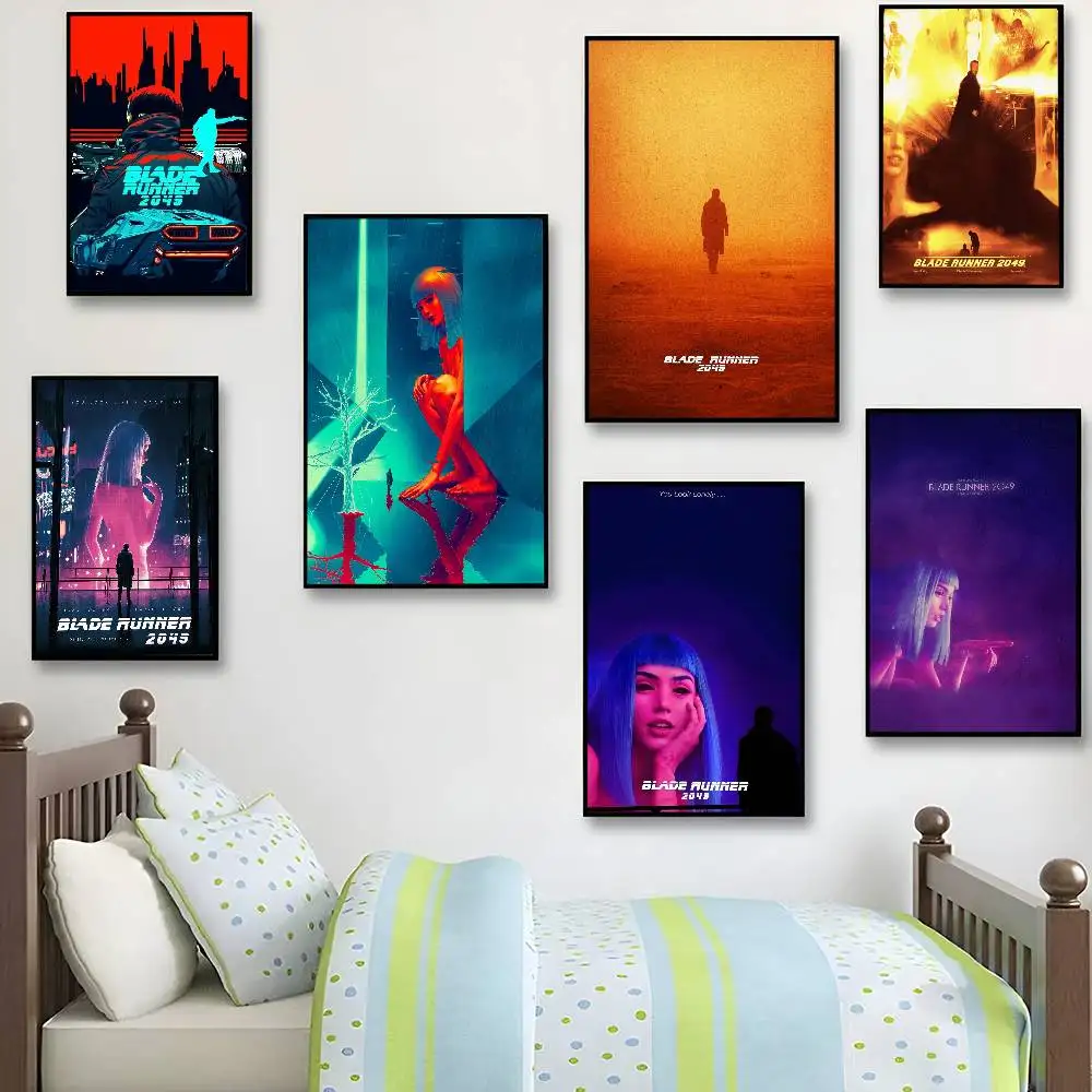 Blade Runner 2049 American Classic Minimalist Movie Vintage Posters Sticky Retro Kraft Paper Sticker Room Bar Cafe Room Decor