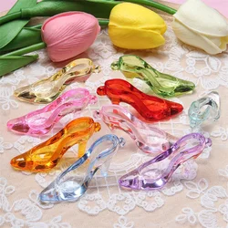 10Pcs Cute Acrylic High-Heel Shoe Pendant Women Necklace Jewelry DIY Charms Accessories Earrings Keychain Jewelry Floating Decor