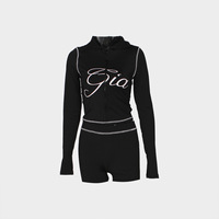 Akaily Summer Fashion New Casual Women's Sets Long Sleeve Zipper Hoodie Tops and Pants Streetwear White Two 2 Piece Set Outfits