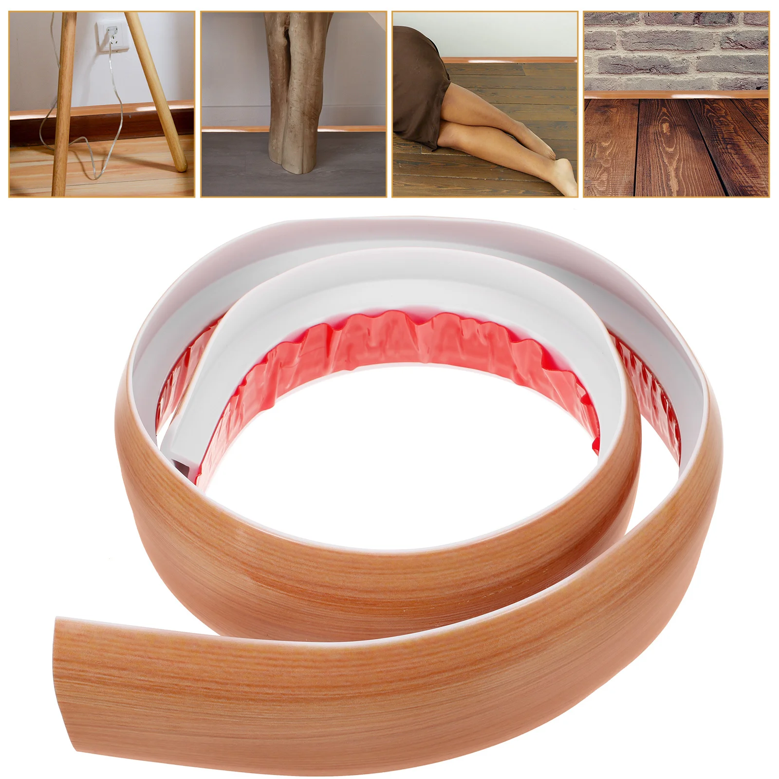 Threshold Ramp Strip Self-Adhesive PVC Floor Transition Strip Door Threshold Ramp for Wheelchair and Scooter Door Ramps