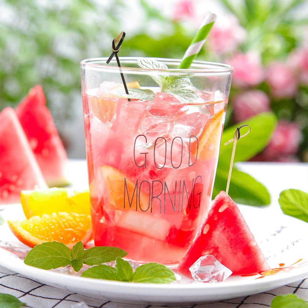 

2 Sets Bamboo Fruit Sticks Cocktail Picks Disposable Food Skewers For Party Wedding Dessert Bamboo Fruits Sticks Cocktail Picks