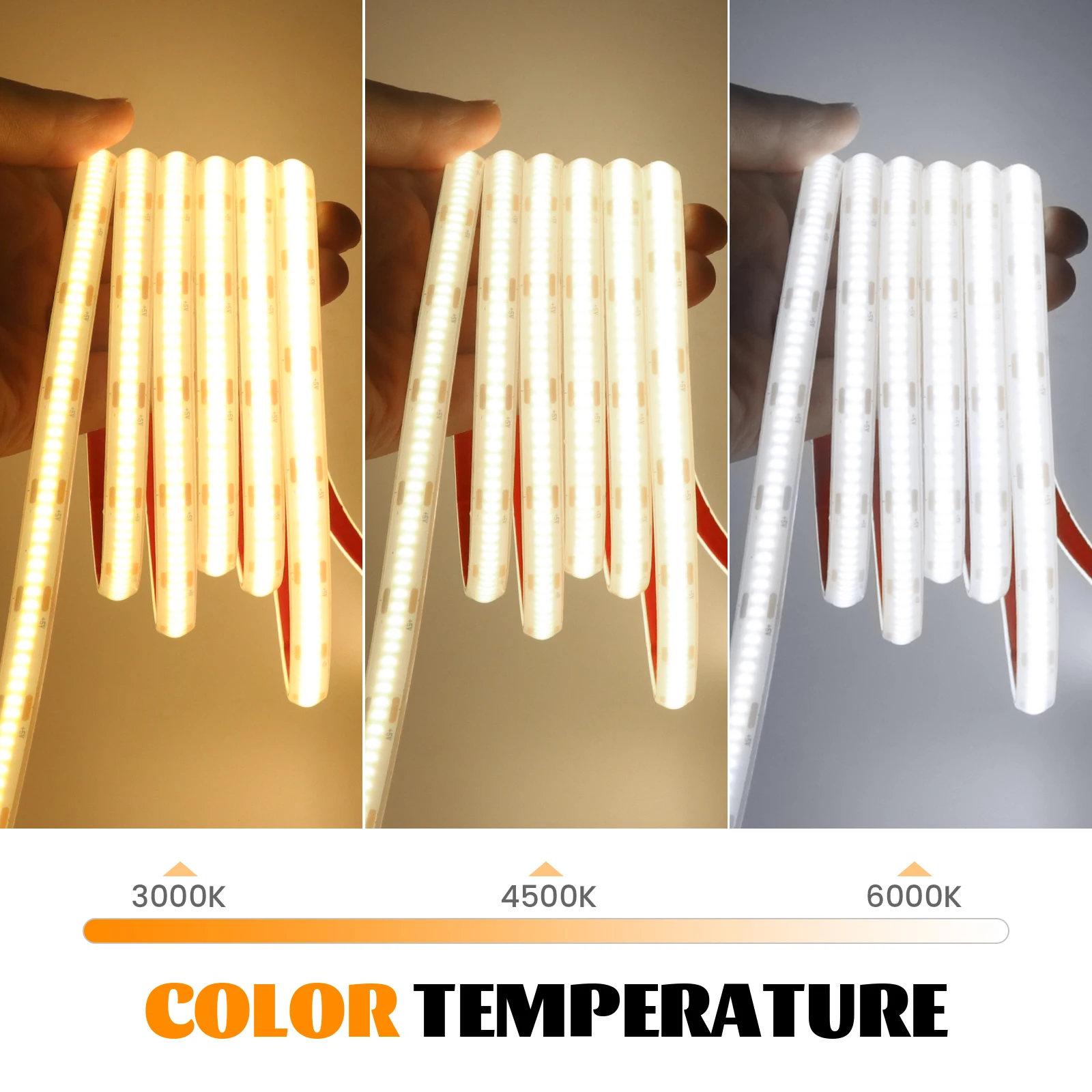IP68 Waterproof COB LED Strip DC5V 320LEDs/M 3000K 4000K 6000K RA90 Dimmable Adhesived Tape Swim Pool Outdoor Decor 5M 3M 1M