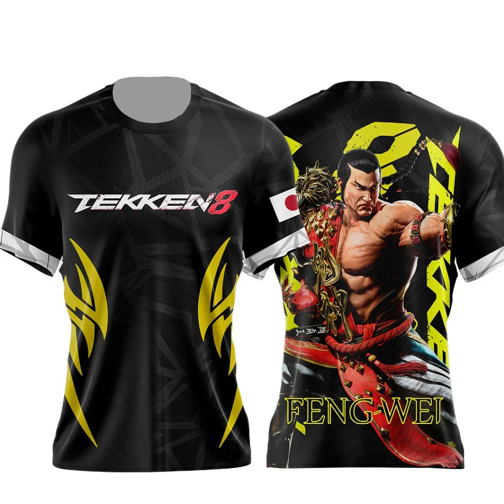 Sommerliches Casual 3D Tekken Jin Kazama Top Herren T-Shirt Damen T-Shirt Jungen Top Kinder Eltern-Kind Schnelltrocknend Kurzarm Kinder T-Shirt – Detail 13