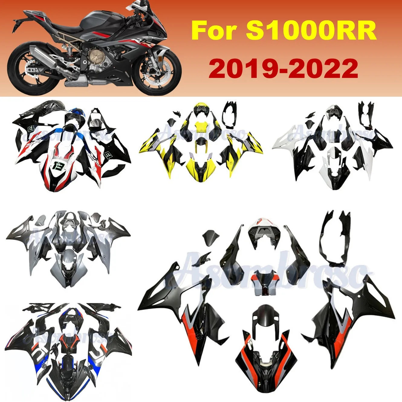 

Fairing kit for S1000RR 2019 2020 2021 2022 S1000 19 20 21 22 Motocycle fairings ﻿