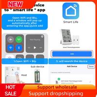 Tuya WIFI Weather Station Digital Forecast Screen With8 Wifi+RF433 Sensors Thermometer Hygrometer Support Voice Control