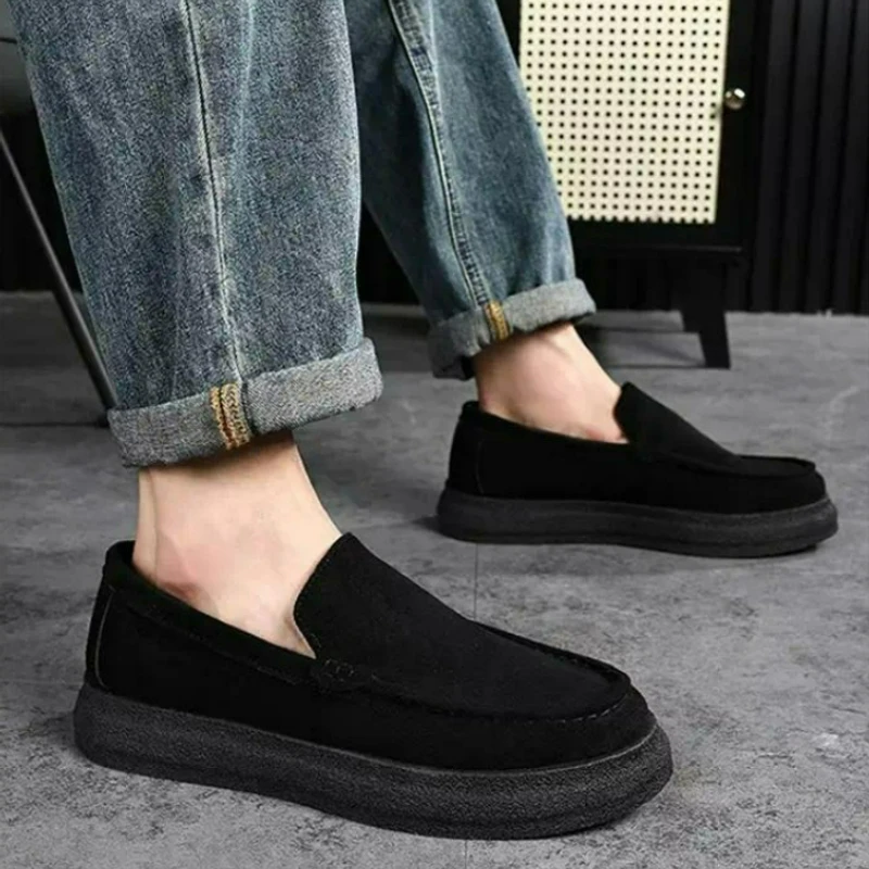 Fashion Platform Men Loafers Comfortable Mens Casual Shoes Lightweight Slip on Walking Sneakers Breathable Flats Driving Shoes