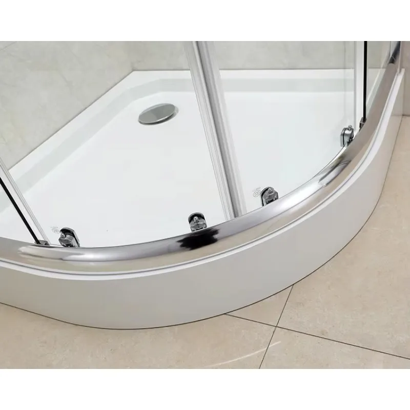 CE certified non-slip SMC shower bottom basin, white quarter fillet drainage shower basin