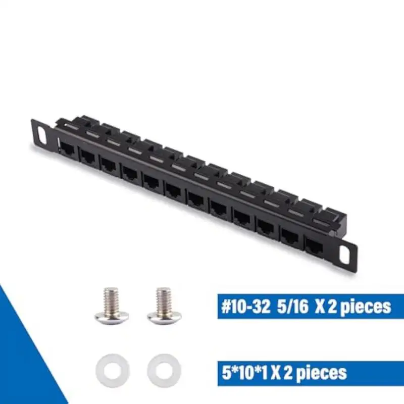 12-Port-Patchpanel-Netzwerk-Kabel-Organizer-Rack, ungeschirmtes Cat5e/Cat6-Kabel-Verkabelungsregal für Kabelmanagement-Ständer