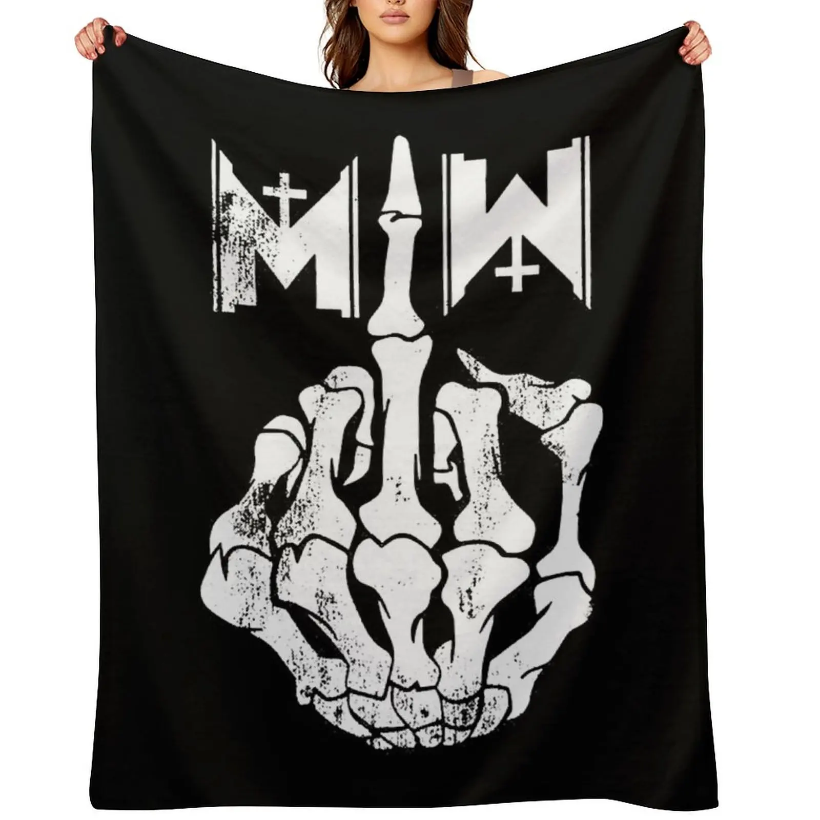 

Motionless in White Finger Middle Motionless Throw Blanket Sleeping Bag Beautifuls Giant Sofa Luxury St Blankets
