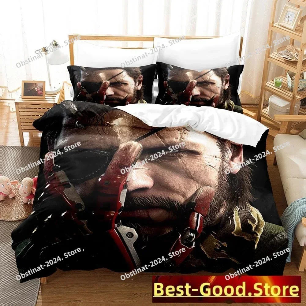 2023 Metal Gear Solid Solid Snake Bedding Set Single Twin Full Queen King Size Bed Set Adult Kid Bedroom Duvetcover Sets Anime