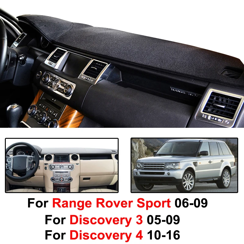 Xukey Fit For Land Rover LR3 LR4 06-09 Range Rover Sport Dashboard Cover Dashmat Dash Mat Pad Sun Shade Dash Board Cover Carpet