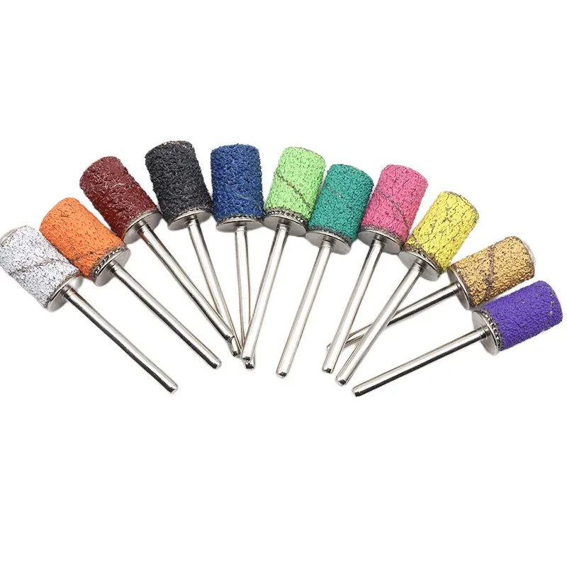 11 Colors 80 120 180 240 Grit Cutter Zebra Sanding Bands Nail Drill Bits Foot Care Polish ManicureGel Polish Remover Replacement