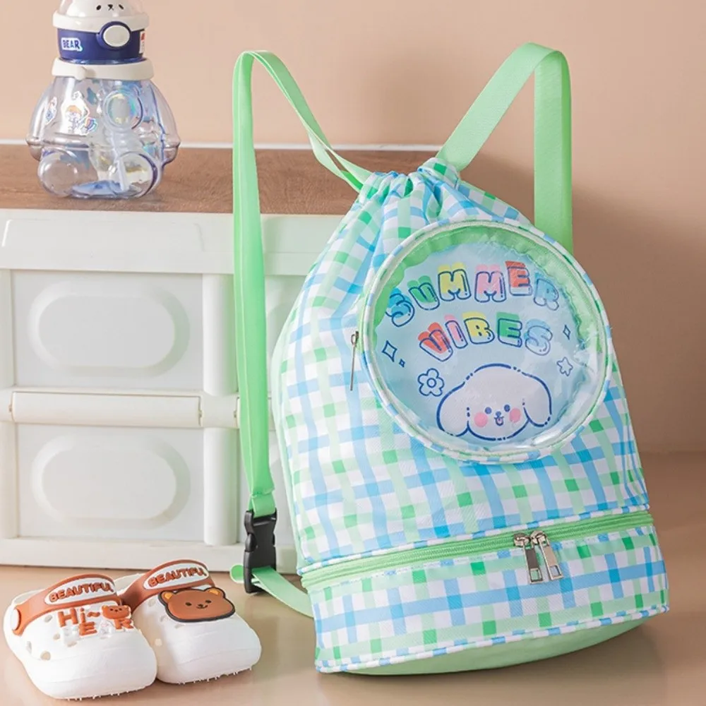 

Waterproof Children's Swimming Bag Dry Wet Separation Beam Mouth Kids Beach Bag Lightweight Shoe Compartment Swimm Storage Bag