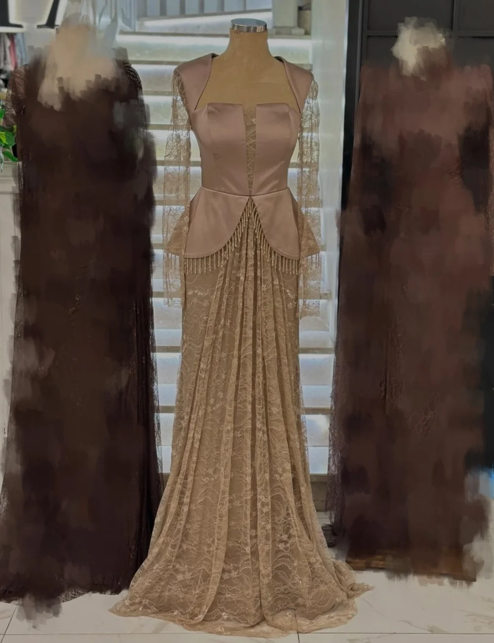 

Индивидуальные вечерние платья-русалки из шармеза с плиссировкой и пайетками, с квадратным вырезом, длинные, на заказ, для особых случаев, высокое качество